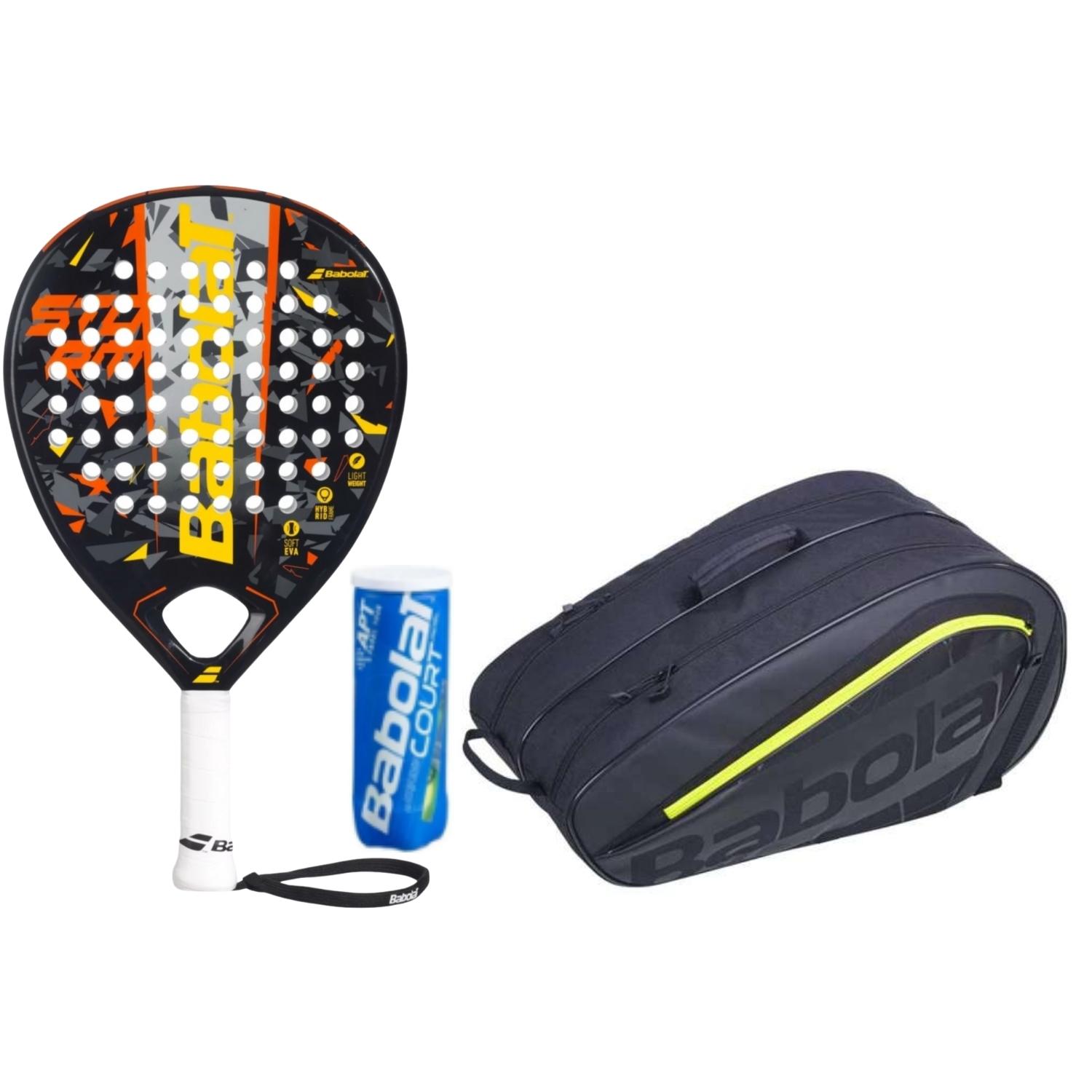 Babolat Padel Pakketilbud (Storm 2023 + RH Padel Performance Lite + Court Padel X3)